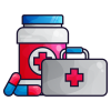 medical drug icon on transparent background png